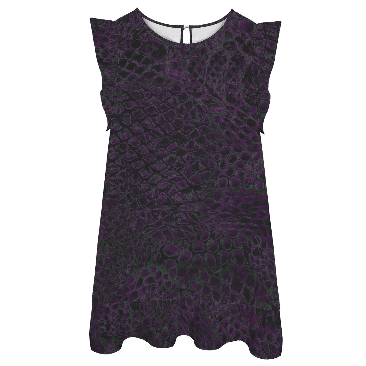 ANTIBrand Misfits Rack - Hydra Skin Ruffle Mini Dress - M (UK 12)