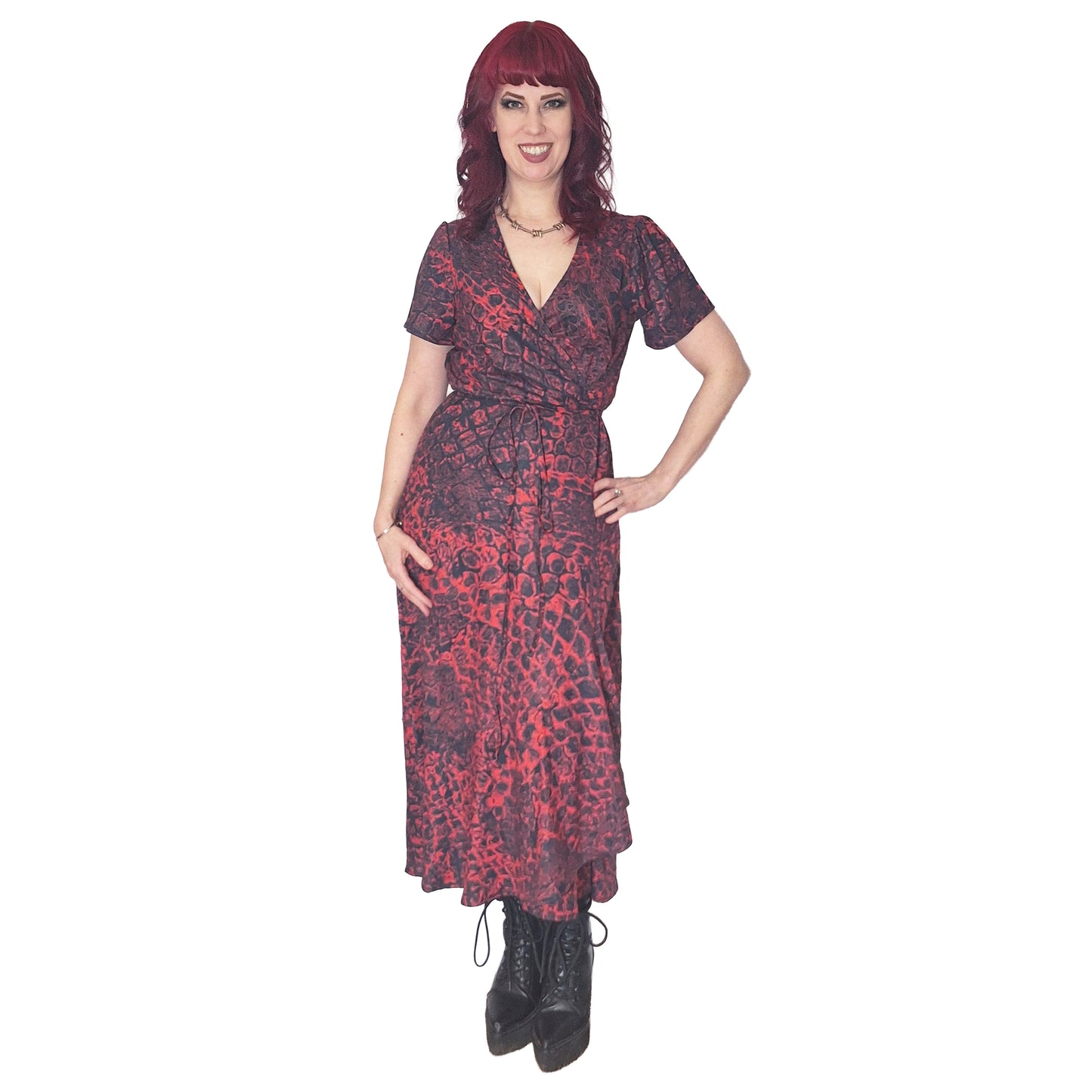 ANTIBrand Misfits Rack - Blood Scale Wrap Dress - S (UK 10–12)
