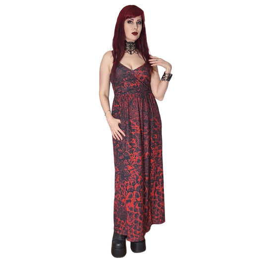 ANTIBrand Bloodscale Strappy Maxi Dress front view