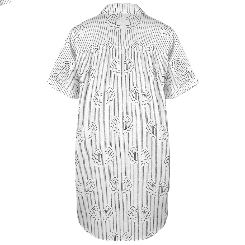 ANTIBrand Nocturne Lines Corporate Goth Shirt Dress Back