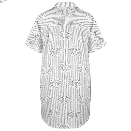 ANTIBrand Nocturne Lines Corporate Goth Shirt Dress Back