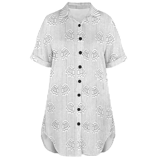 ANTIBrand Nocturne Lines Corporate Goth Shirt Dress Front