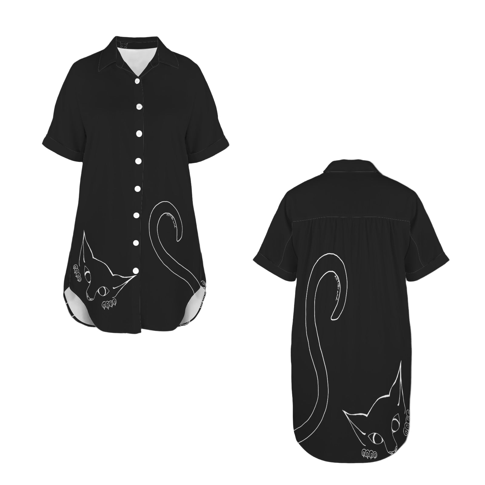 ANTIBrand Peekaboo Kitten Shirt Dress