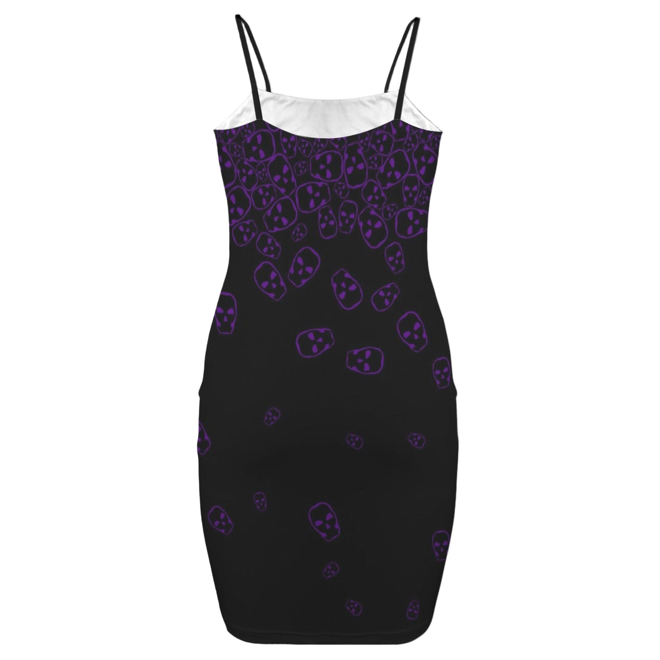 ANTIBrand purple skull print goth mini bodycon dress