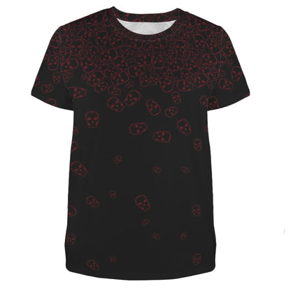 ANTIBrand Tumbling Skulls T-shirt in red on black