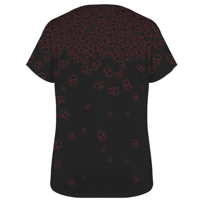 ANTIBrand Misfits Rack - Red Tumbling Skulls T-Shirt - XL (UK 16)