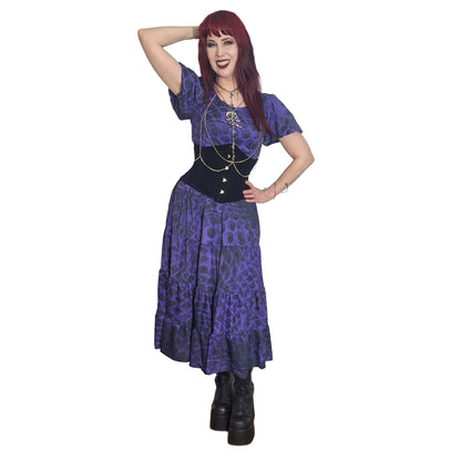 ANTIBrand Misfits Rack - Demon Skin Tiered Maxi Dress - S (UK 10–12)