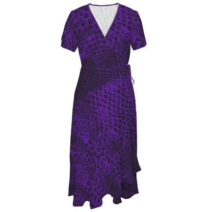 ANTIBrand Shedding Skin Purple Demon Skin Wrap Dress