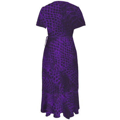 ANTIBrand Shedding Skin Purple Demon Skin Wrap Dress
