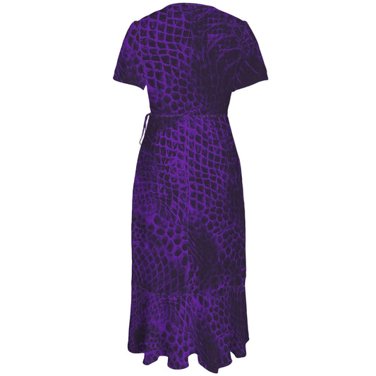 ANTIBrand Shedding Skin Purple Demon Skin Wrap Dress