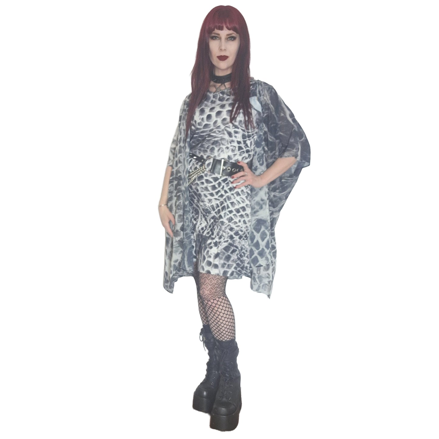 ANTIBrand Misfits Rack - Snakeskin Effect Chiffon Shawl - M (Fits UK 10–14)