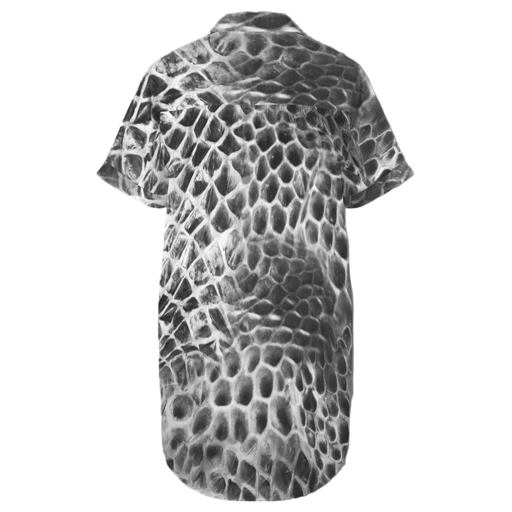 ANTIBrand Shedding Skin Snake Skin Effect Shirt Dress