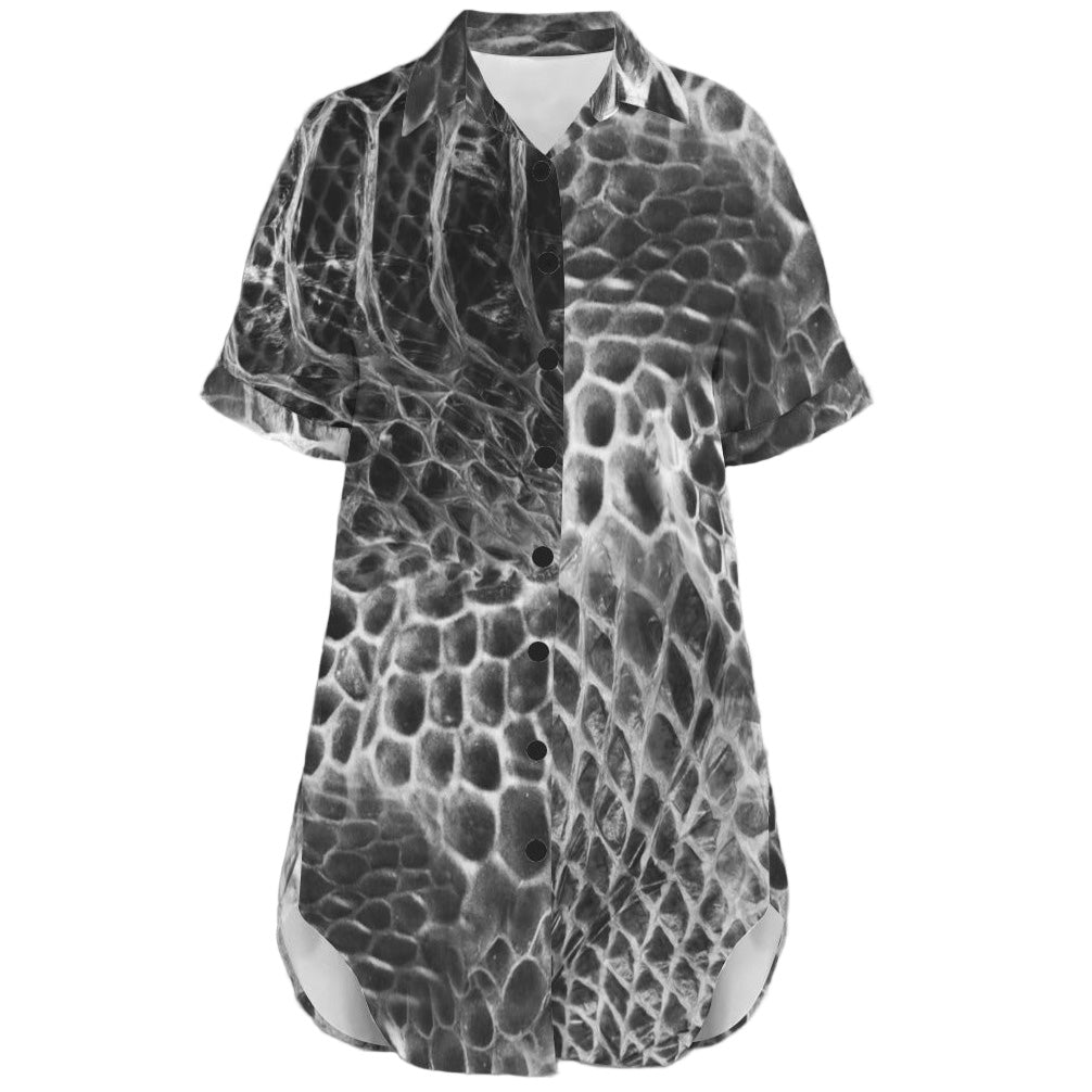 ANTIBrand Shedding Skin Snakeskin Effect Shirt Dress