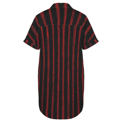 ANTIBrand Take My Heart shirt dress with heart motif and red stripes