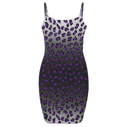 goth leopard print mini dress front view