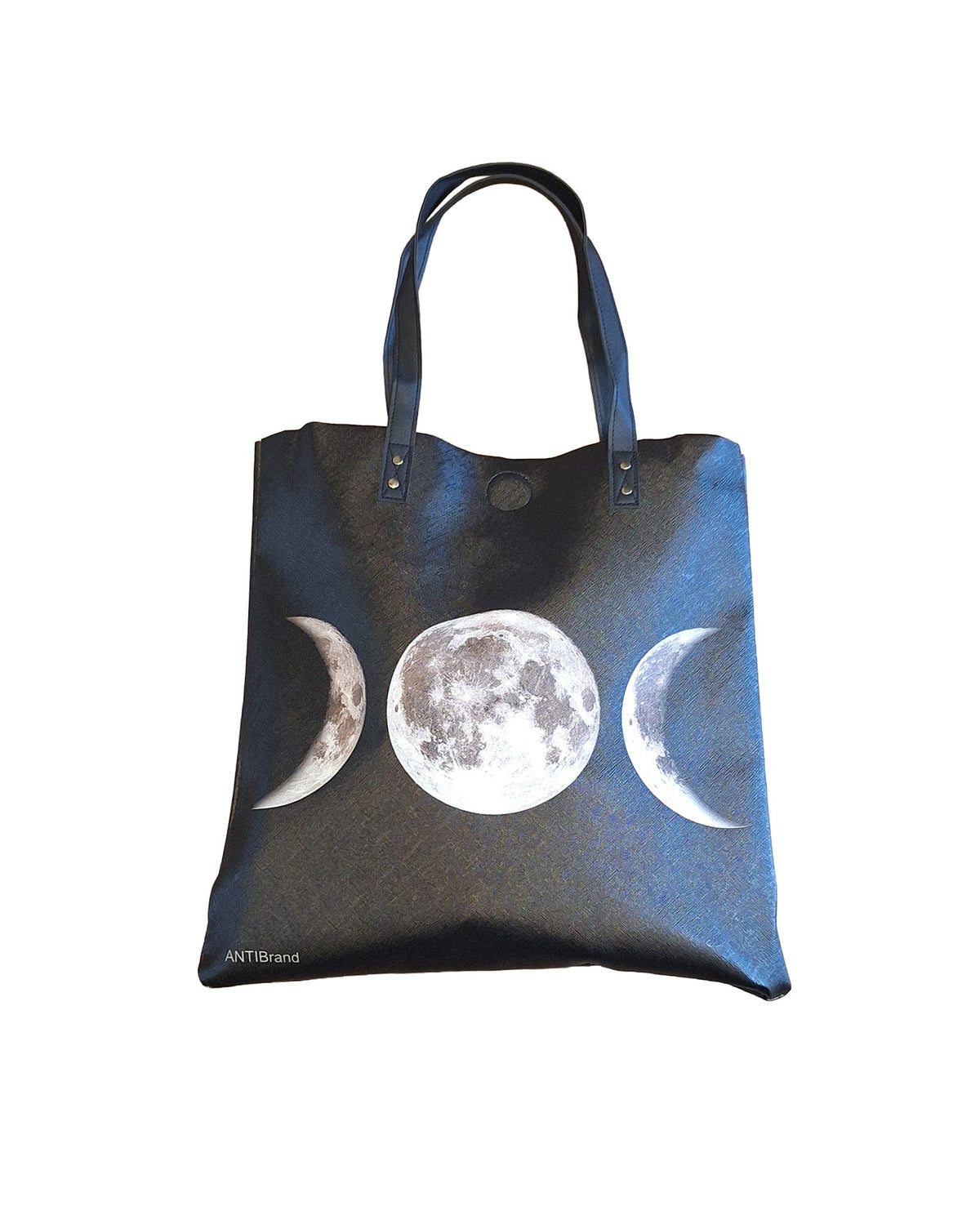 ANTIBrand Triple Goddess black coated canvas tote bag