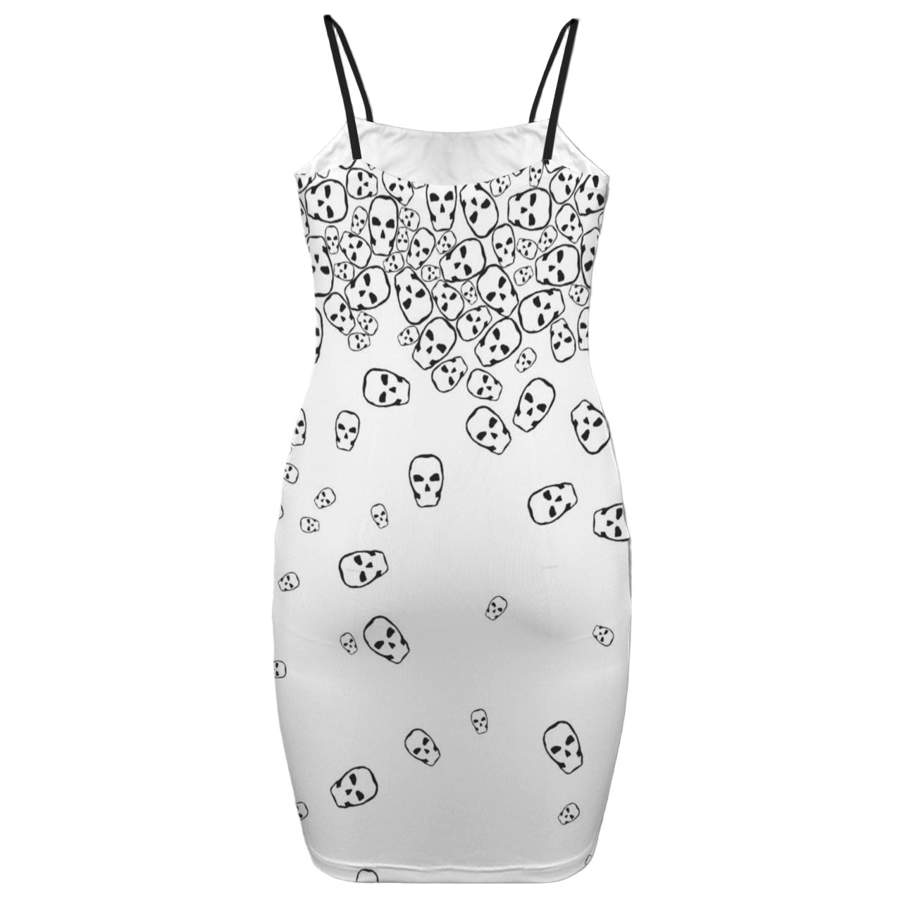 ANTIBrand skull print goth mini bodycon dress