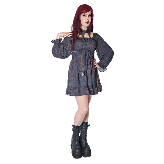 ANTIBrand reptile pattern gothic mini dress