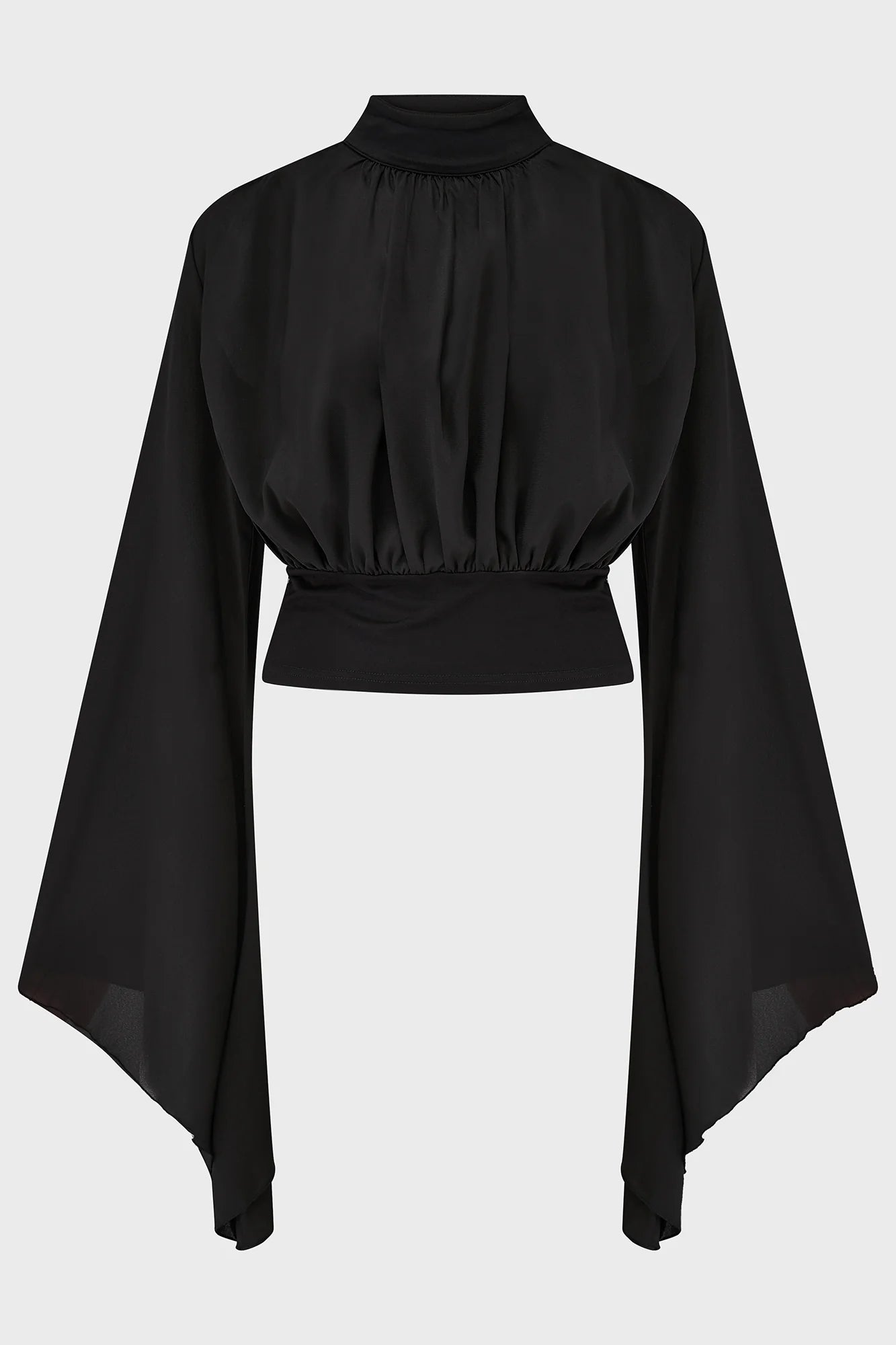 Killstar Astralune High Neck Flared Sleeve Top