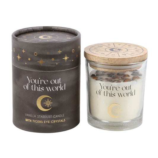 Gothic Gifts Vanilla Stardust Crystal Chip Candle - Kate's Clothing