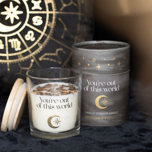 Gothic Gifts Vanilla Stardust Crystal Chip Candle - Kate's Clothing