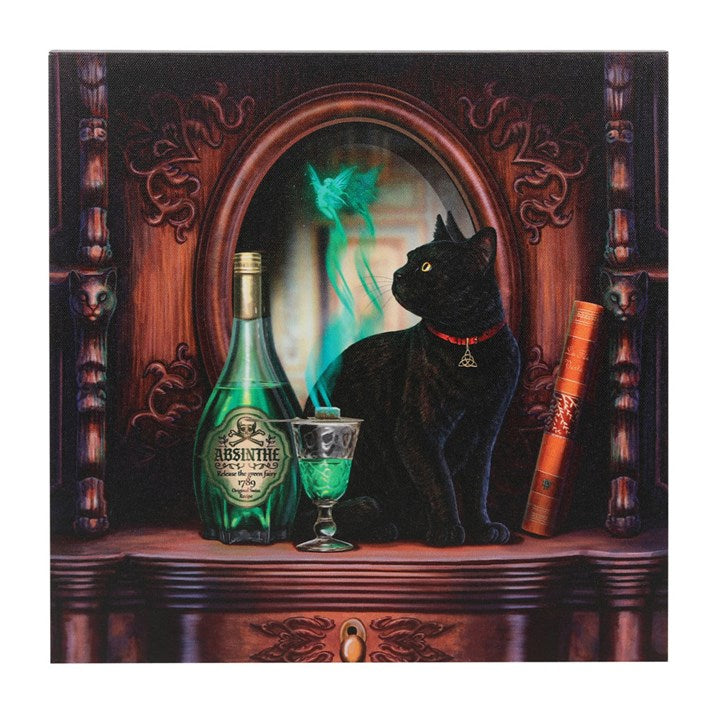 Gothic Gifts Absinthe Light Up Canvas Plaque - Kate's Clothing