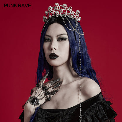 Punk Rave Aeliana Skull Tiara - Kate's Clothing