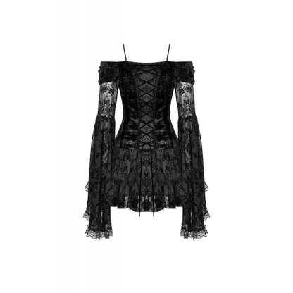 Dark In Love Alora Lace Off Shoulder Dress﻿ - Kate's Clothing