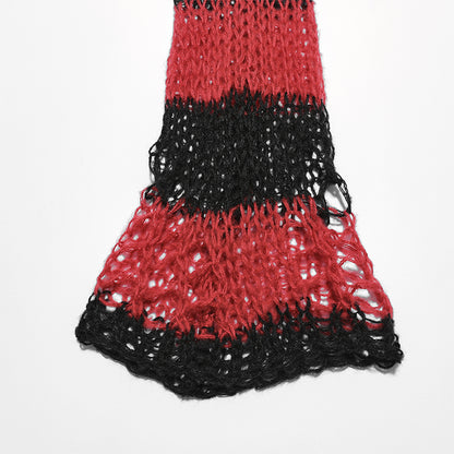 Annalise Leg Warmers - Black and Red - Kate's Clothing