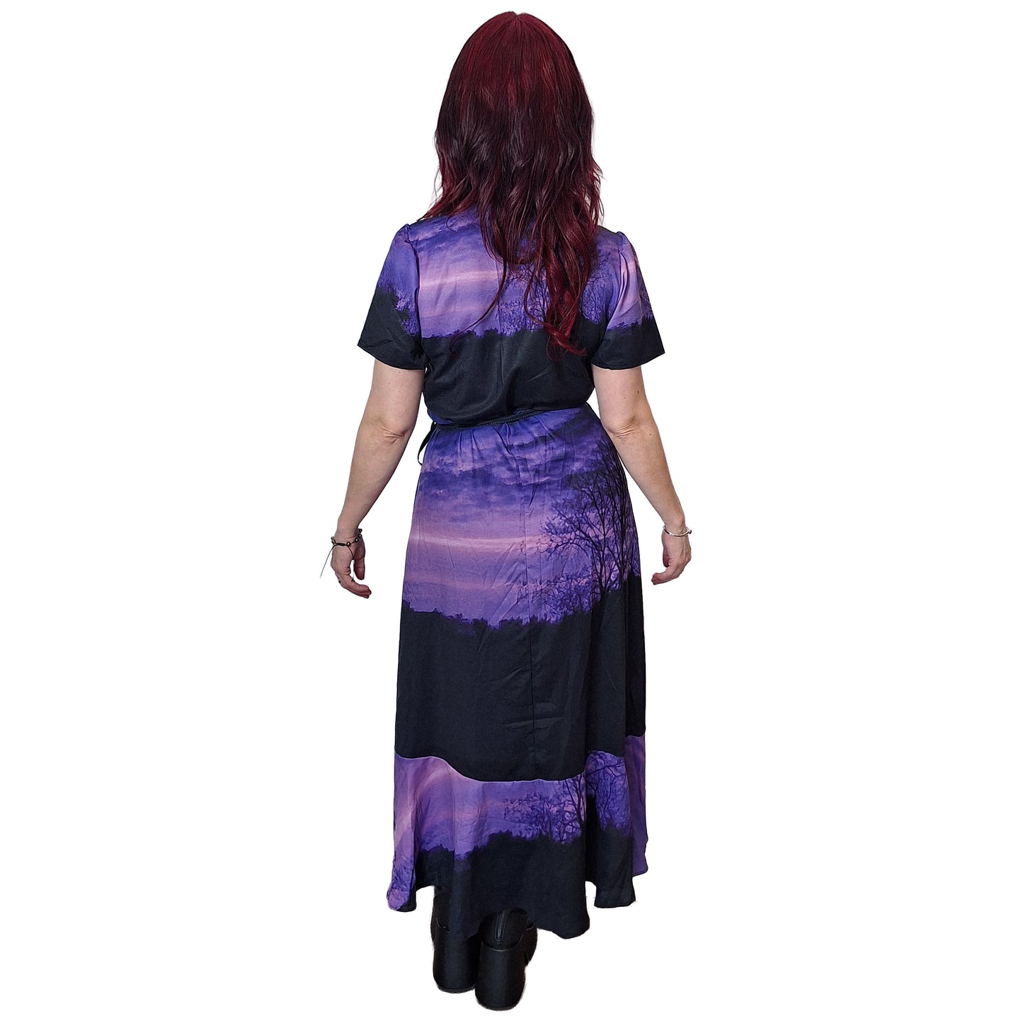 ANTIBrand 1999 Wrap Dress – Gothic Purple Maxi Dress