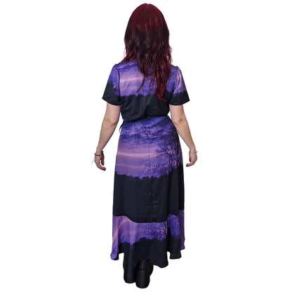 ANTIBrand 1999 Wrap Dress – Gothic Purple Maxi Dress