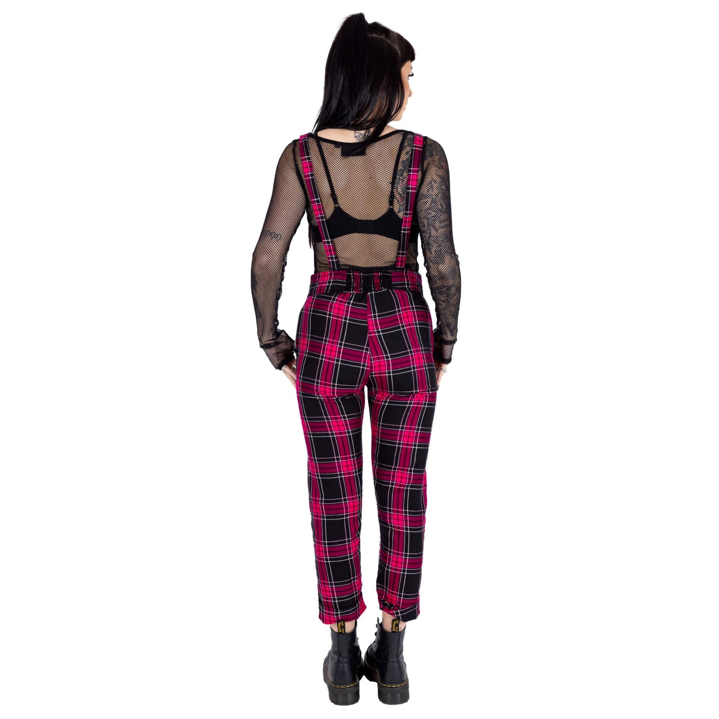 Chemical Black Asha Dungarees - Black and Pink - Kate's Clothing