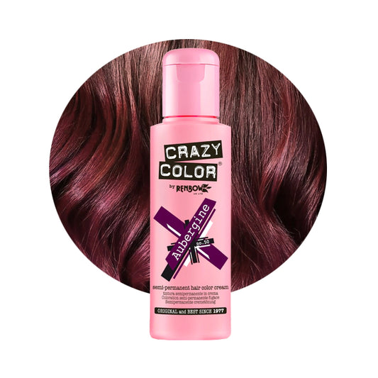 Crazy Colour Semi Permanent Hair Dye - Aubergine - Kate's Clothing