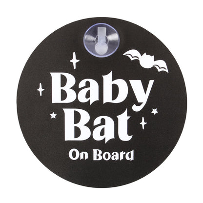Gothic Gifts Baby Bat on Board Window Sign - Kate's Clothing