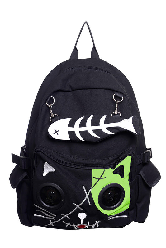Banned Hibiki Backpack With Speakers - Green - Kate's Clothing