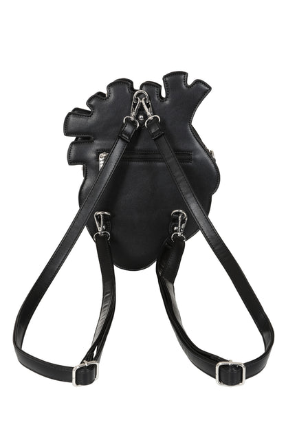 Banned Apparel Heartbreaker Harness Anatomical Heart Backpack back view