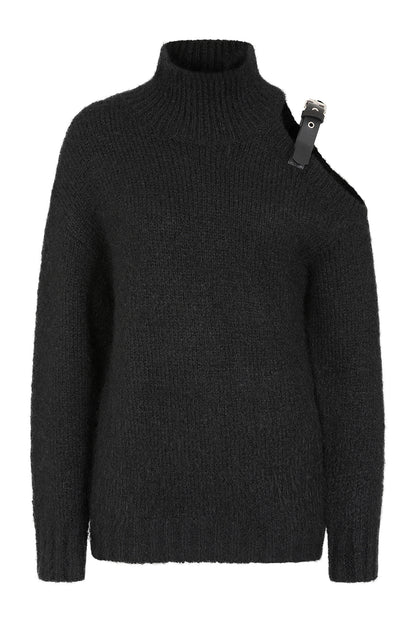 Banned Apparel Nocturne Bind Cold Shoulder Goth Jumper product photo