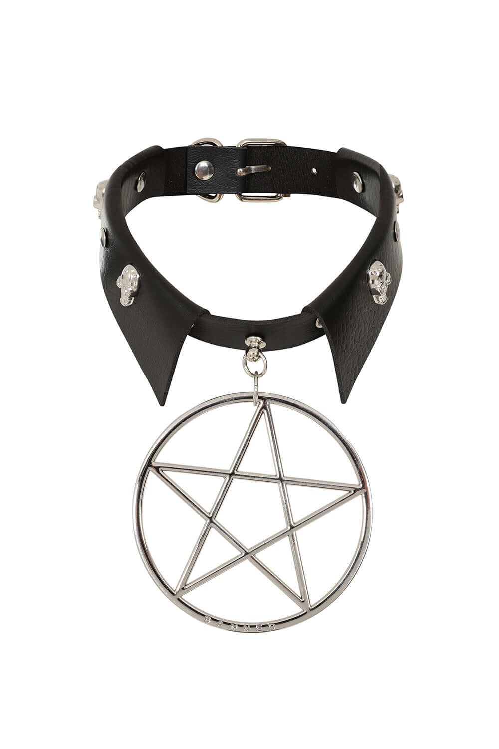 Banned Apparel Restrict Pentagram choker bold gothic aesthetic statement accessory
