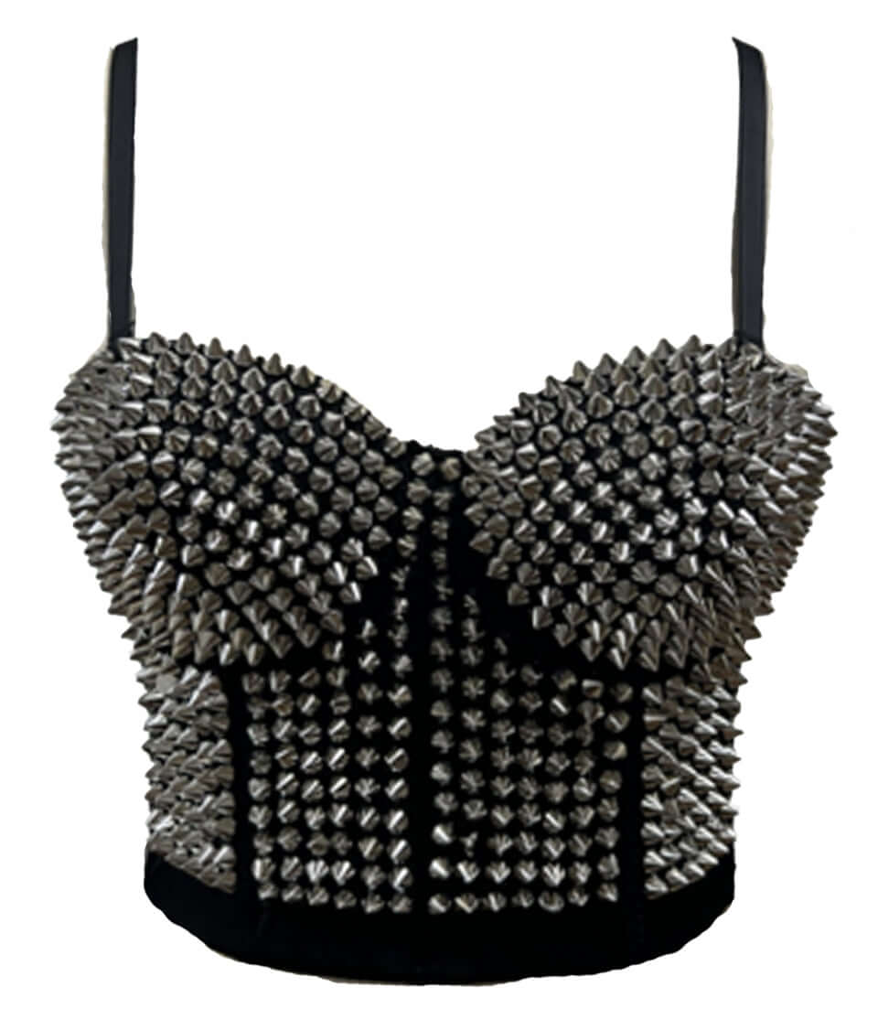 Xenia Silver crop top must-have alternative fashion by Banned Apparel