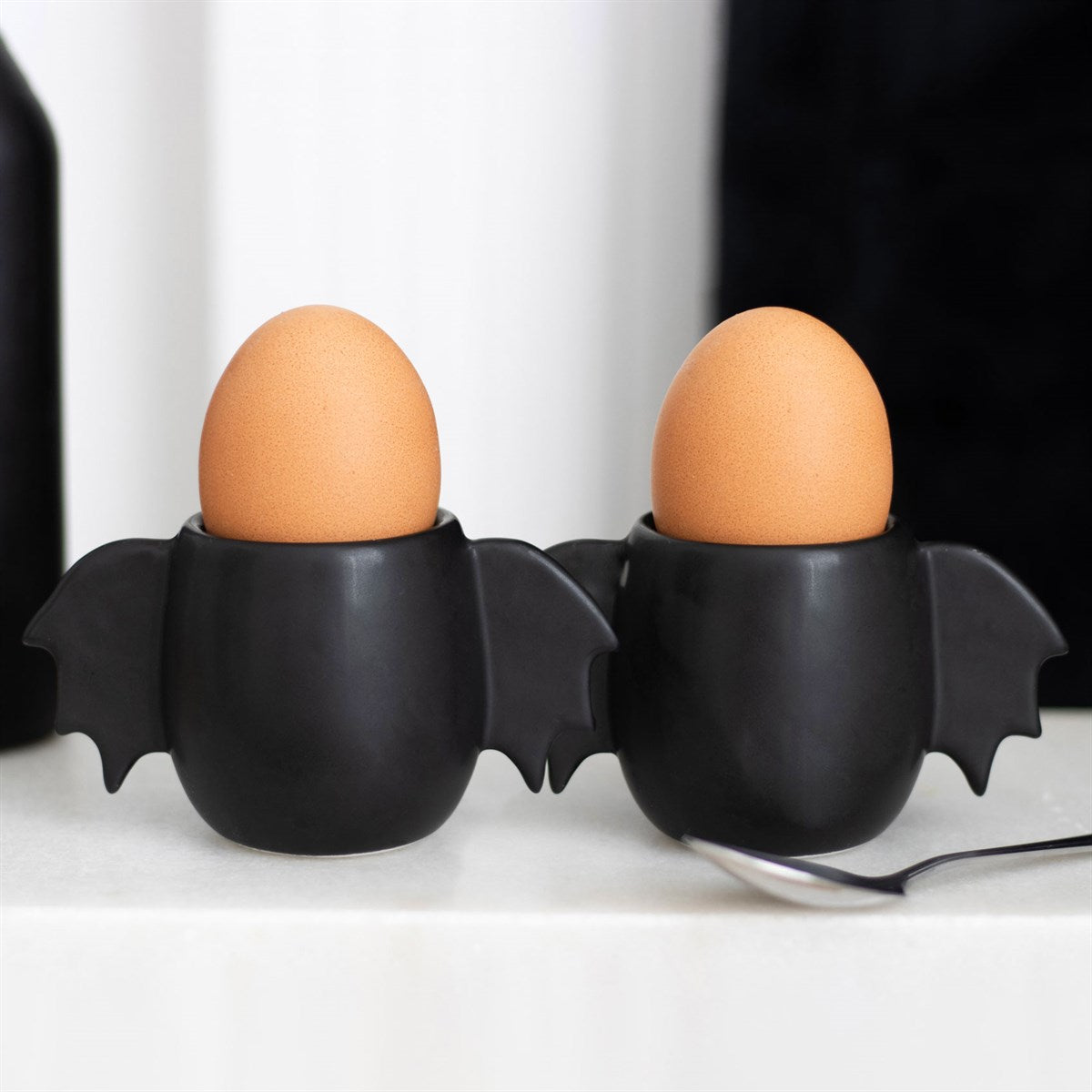 Gothic Gifts Bat Wing Egg Cup Set Of 2 - Kate's Clothing