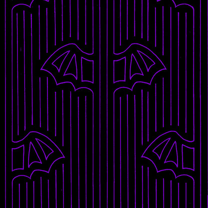 ANTIBrand Nocturne Lines Combat Boots – Purple Bat Pinstripe