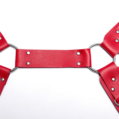Punk Rave Bermuda Harness - Red - Kate's Clothing