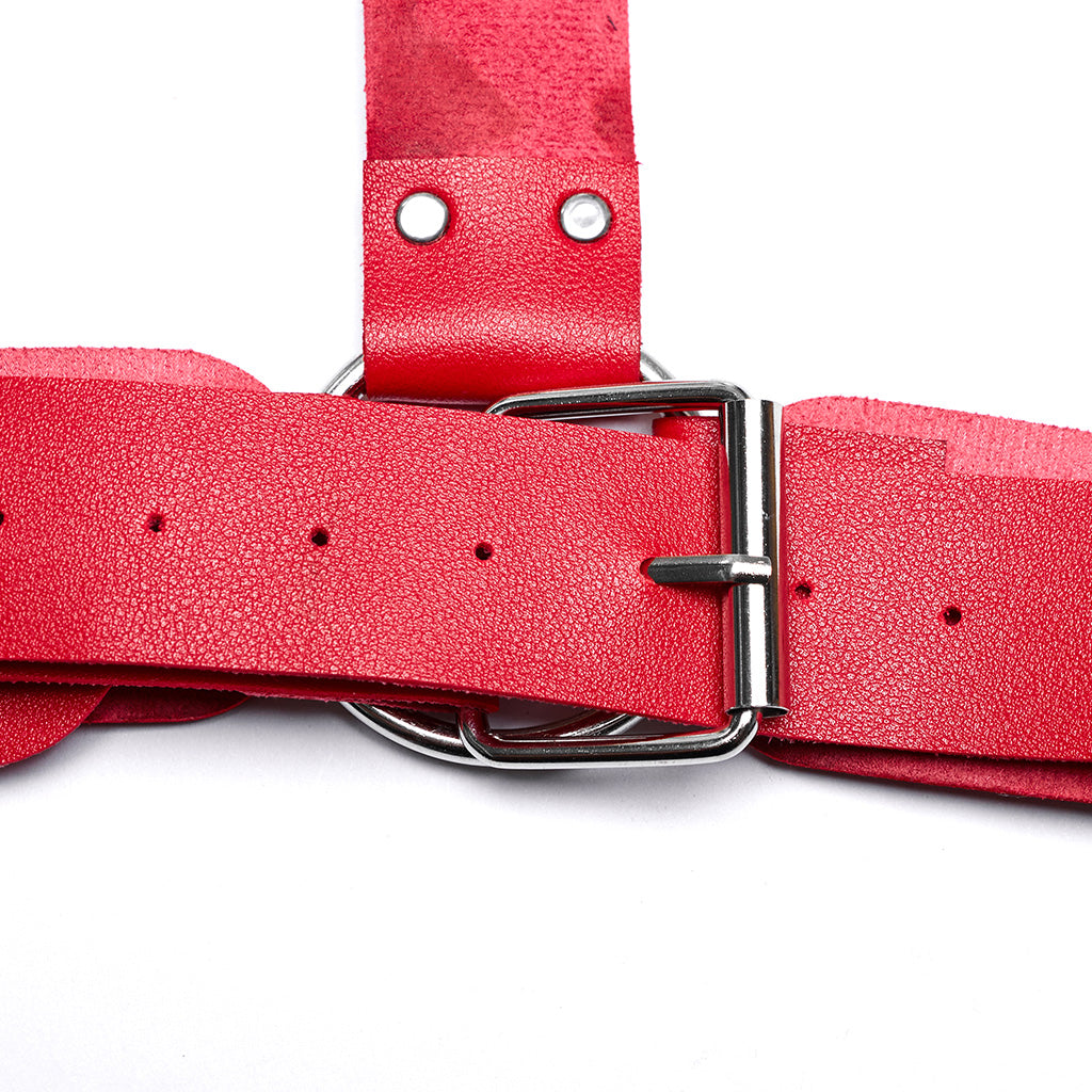 Punk Rave Bermuda Harness - Red - Kate's Clothing