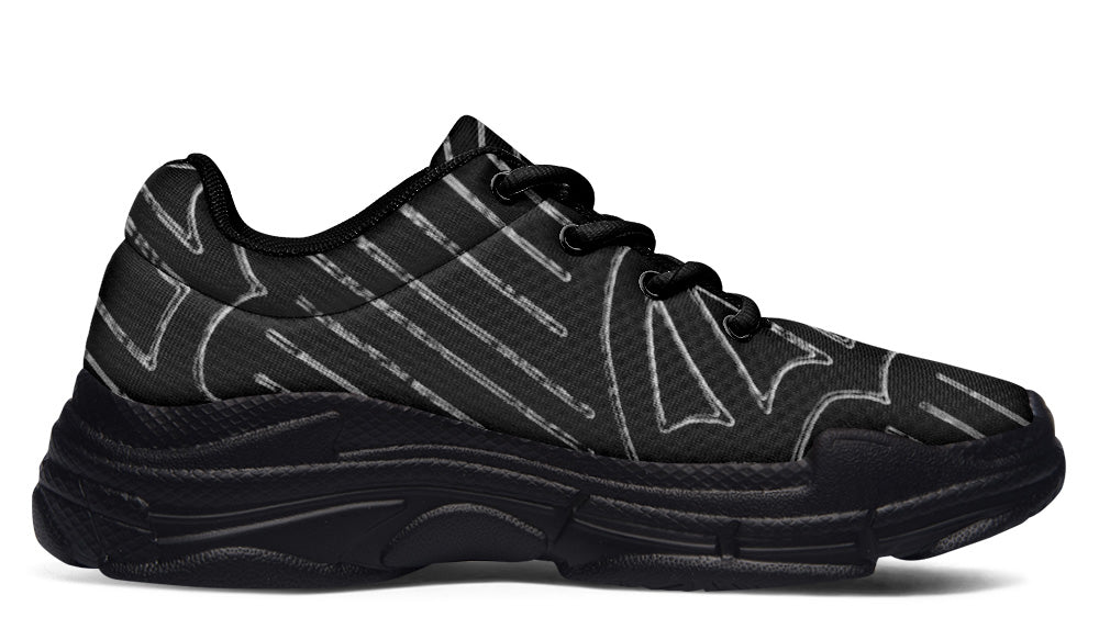 ANTIBrand Big Bat Haus Pinstripe Chunky Trainers