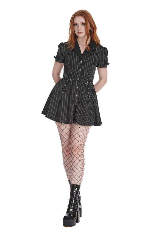 Banned Black Core Button Up Dress - Kate's Clothing