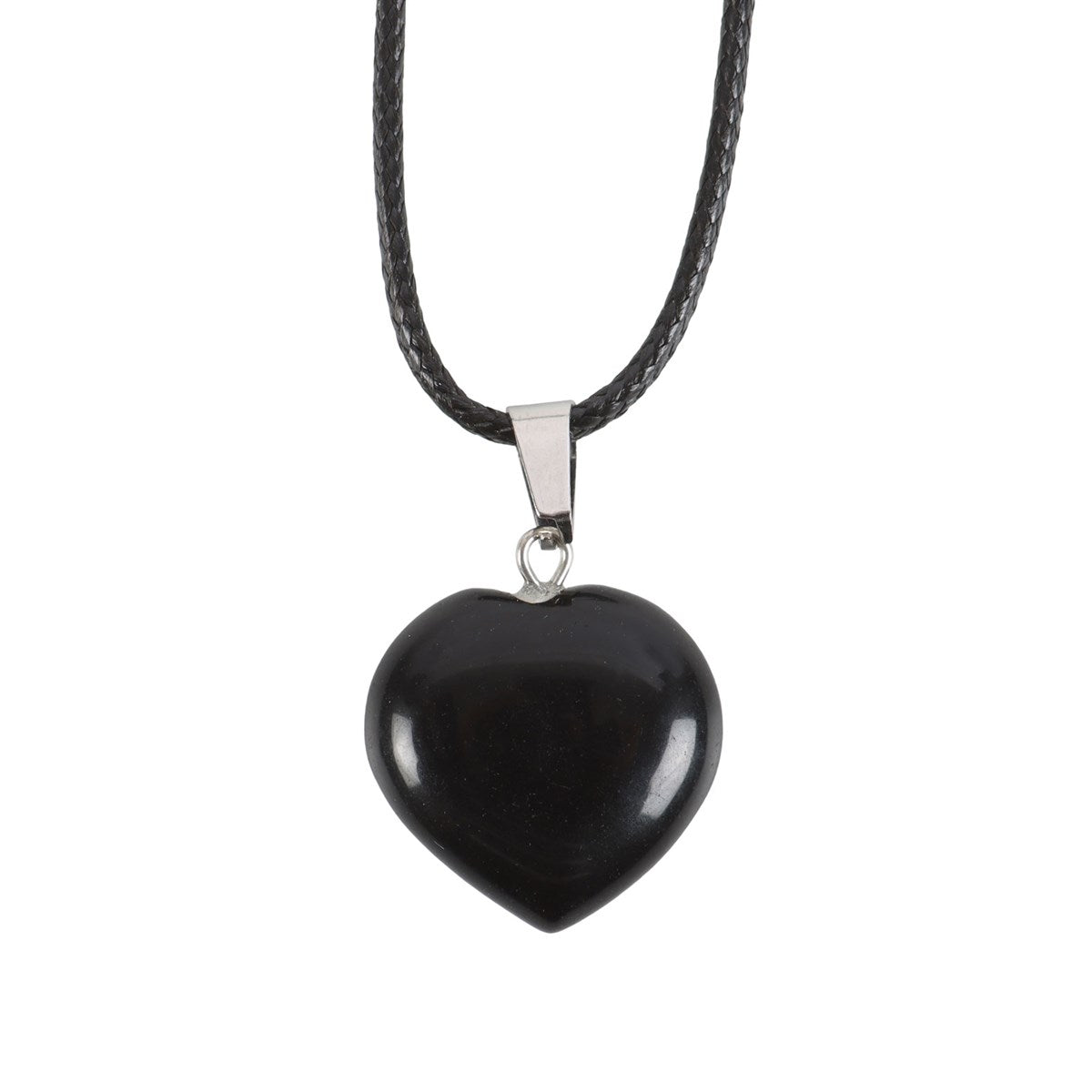 Gothic Gifts Black Obsidian Healing Crystal Heart Necklace - Kate's Clothing