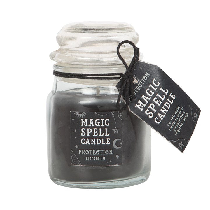 Gothic Gifts Black Opium 'Protection' Spell Candle Jar - Kate's Clothing