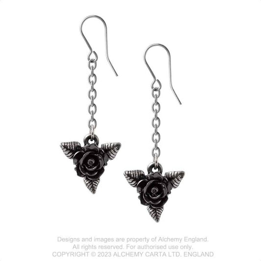 Alchemy Black Rose Droppers - Kate's Clothing