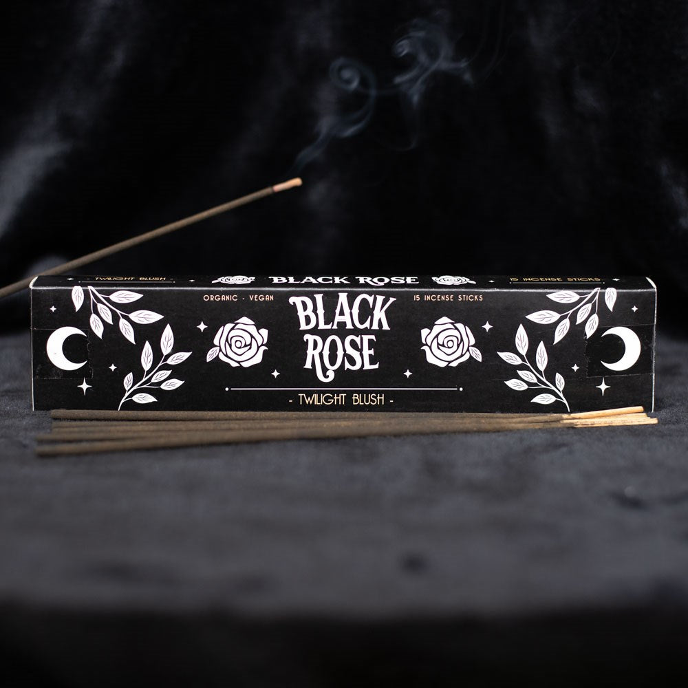 Gothic Gifts Black Rose Pack of 15 Twilight Blush Incense Sticks - Kate's Clothing