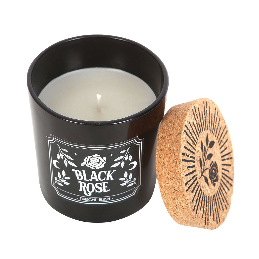 Gothic Gifts Black Rose Twilight Blush Candle - Kate's Clothing